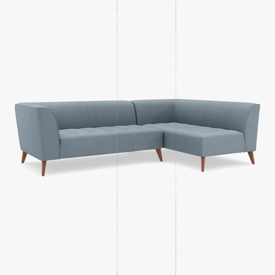 Marks & Spencer M&S Luna Corner Sofa (Right-Hand) - SRCNR - Duck Egg, Duck Egg,Peacock,Charcoal,Natural,Dusky Pink,Grey,Navy,Dark Ochre,Ochre,Steel,Emerald