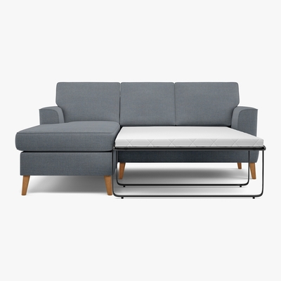 Marks & Spencer M&S Copenhagen Corner Chaise Storage Sofa Bed (Left-Hand) - LHSSB - Light Grey, Light Grey,Navy,Ochre,Terracotta,Grey,Blush Pink,Teal,Natural,Sage