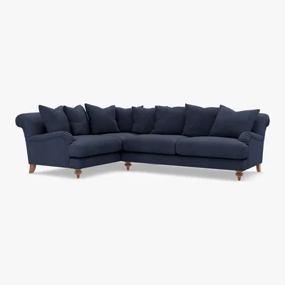 Marks & Spencer M&S Isabelle Small Corner Sofa (Left-Hand) - SLCNR - Dusky Pink, Dusky Pink,Dark Ochre,Peacock,Grey,Emerald,Navy,Duck Egg,Charcoal,Natural,Ochre,Steel