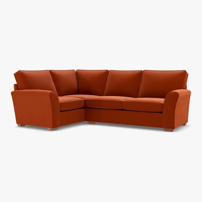Marks & Spencer M&S Lincoln Small Corner Sofa (Left-Hand) - SLCNR - Terracotta, Terracotta,Navy,Ochre,Light Grey,Grey,Blush Pink,Teal,Natural,Sage