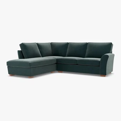 Marks & Spencer M&S Lincoln Corner Chaise Sofa (Left-Hand) - L3STC - Grey, Grey,Mushroom,Linen,Charcoal,Silver,Duck Egg,Dark Grey,Soft Teal,Blush,Natural,Denim,Navy,Dark Teal,Almond