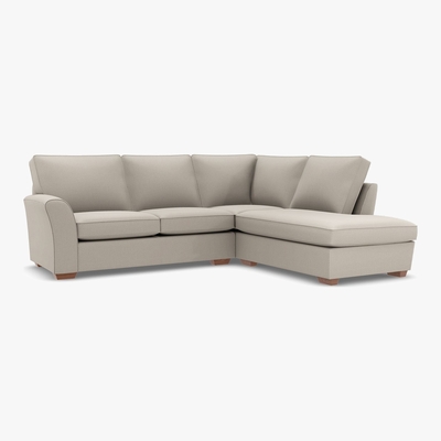Marks & Spencer M&S Lincoln Corner Chaise Sofa (Right-Hand) - R3STC - Grey, Grey,Mushroom,Linen,Charcoal,Silver,Duck Egg,Dark Grey,Soft Teal,Blush,Natural,Denim,Navy,Dark Teal,Almond