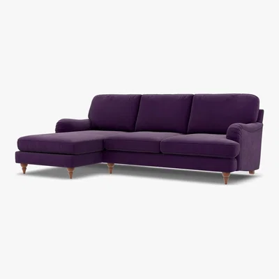 Marks & Spencer M&S Rochester Corner Chaise Sofa (Left-Hand) - L3STC - Navy, Navy,Grey,Emerald,Dusky Pink,Dark Ochre,Peacock,Ochre,Steel,Duck Egg,Natural,Charcoal