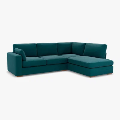 Marks & Spencer M&S Boston Corner Chaise Sofa (Right-Hand) - R3STC - Dusky Pink, Dusky Pink,Natural,Charcoal,Ochre,Emerald,Peacock,Grey,Dark Ochre,Steel,Navy,Duck Egg