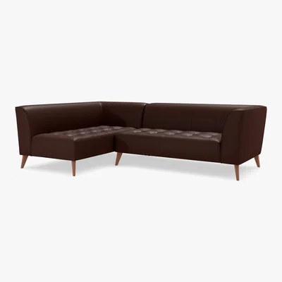 Marks & Spencer M&S Luna Corner Sofa (Left-Hand) - SLCNR - Chestnut, Chestnut,Teak,Dark Brown