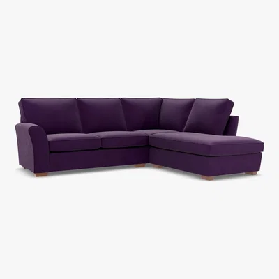Marks & Spencer M&S Lincoln Corner Chaise Sofa (Right-Hand) - R3STC - Grey, Grey,Mushroom,Linen,Charcoal,Silver,Duck Egg,Dark Grey,Soft Teal,Blush,Natural,Denim,Navy,Dark Teal,Almond