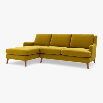 Marks & Spencer M&S Ashton Corner Chaise Sofa (Left-Hand) - L3STC - Almond, Almond,Silver,Natural,Denim,Charcoal,Blue,Mushroom,Soft Teal,Grey,Navy,Dark Grey,Blush,Duck Egg,Dark Teal,Linen