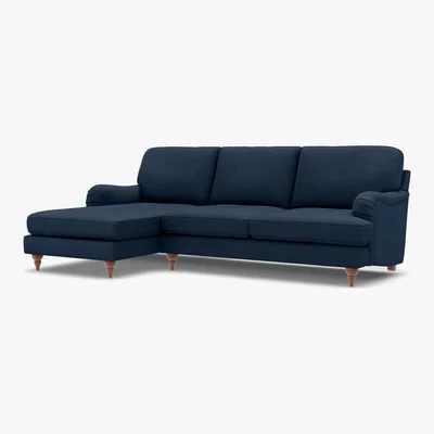 Marks & Spencer M&S Rochester Corner Chaise Sofa (Left-Hand) - L3STC - Navy, Navy,Grey,Emerald,Dusky Pink,Dark Ochre,Peacock,Ochre,Steel,Duck Egg,Natural,Charcoal