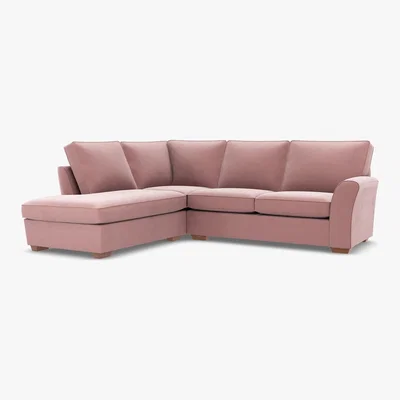 Marks & Spencer M&S Lincoln Corner Chaise Sofa (Left-Hand) - L3STC - Grey, Grey,Mushroom,Linen,Charcoal,Silver,Duck Egg,Dark Grey,Soft Teal,Blush,Natural,Denim,Navy,Dark Teal,Almond