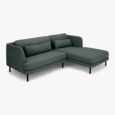 Made.com Herman Right Hand Facing Chaise End Corner Sofa, Woodland Green