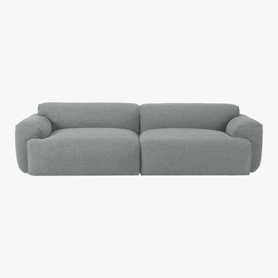 Made.com Avalon 3 Seater Sofa, Steel Boucle