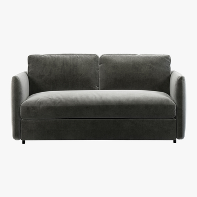 Made.com Custom MADE Fletcher 3 Seater Sofabed with Memory Foam Mattress, Steel Grey Velvet