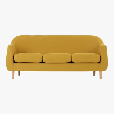 Made.com Tubby 3 Seater Sofa, Retro Yellow