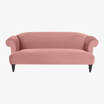 Made.com Claudia 3 Seater Sofa, Old Rose Velvet