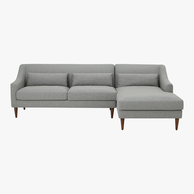 Made.com Herton Right Hand Facing Chaise End Sofa, Mountain Grey