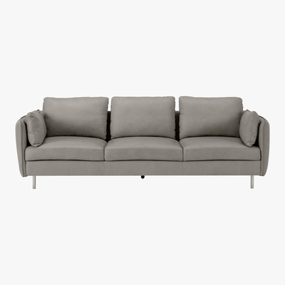 Made.com Vento 3 Seater Sofa, Pale Putty Leather