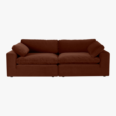 Made.com Samona 3 Seater Sofa, Amber Velvet