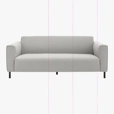 Made.com Herron 3 Seater Sofa, Hail Grey