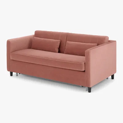 Made.com Barrow Sofa Bed, Blush Pink Velvet