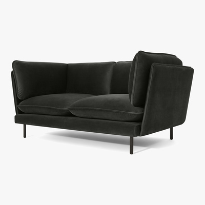 Made.com Wes 2 Seater Sofa, Dark Anthracite Velvet