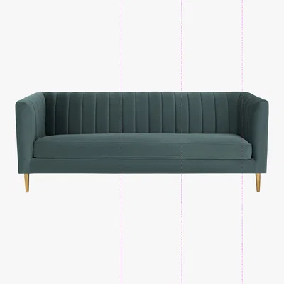 Made.com Amicie 3 Seater Sofa, Marine Green Velvet