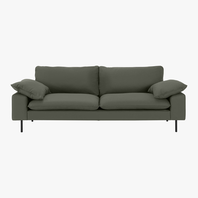 Made.com Fallyn 3 Seater Sofa, Nubuck Loden Leather