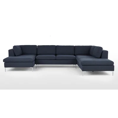 Made.com Monterosso Right Hand Facing Corner Sofa, Storm Blue