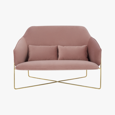 Made.com Stanley 2 Seater Sofa, Velvet Vintage Pink