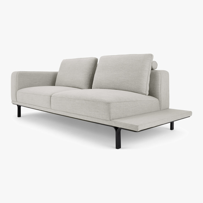 Made.com Nocelle 3 Seater Sofa with Side Table, Chic Grey