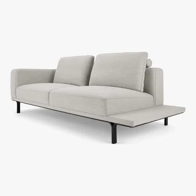 Made.com Nocelle 3 Seater Sofa with Side Table, Chic Grey