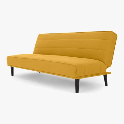 Made.com MADE Essentials Kitto Click Clack Sofa Bed, Butter Yellow