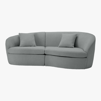 Made.com Reisa 3 Seater Sofa, Steel Boucle