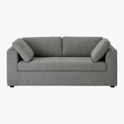 Made.com Mogen 3 Seater Sofa Bed, Steel Boucle