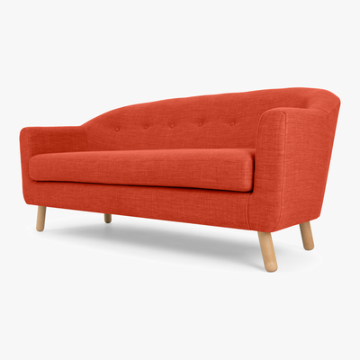 Made.com Lottie 3 Seater Sofa, Tuscan Orange