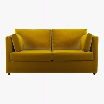 Made.com Custom MADE Milner Sofa Bed with Memory Foam Mattress, Saffron Yellow Velvet