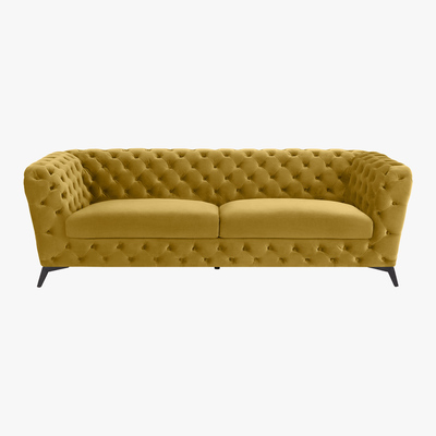 Made.com Sloan 3 Seater Sofa, Vintage Gold Velvet