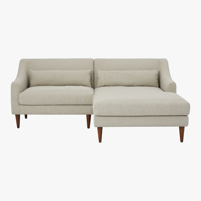 Made.com Herton Right Hand Facing Small Chaise End Sofa, Barley Weave