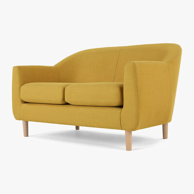 Made.com Tubby 2 Seater Sofa, Retro Yellow