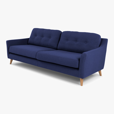 Made.com Rufus 3 Seater Sofa, Dark Cobalt Blue