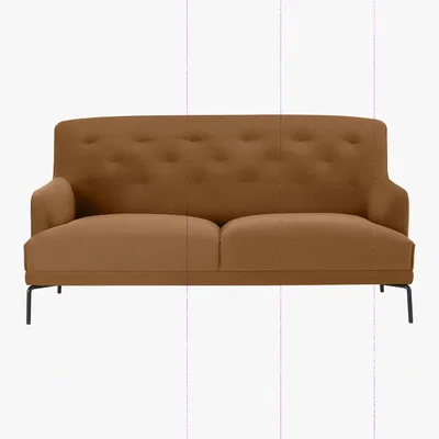 Made.com Attwood 2.5 Seater Sofa, Golden Amber Velvet