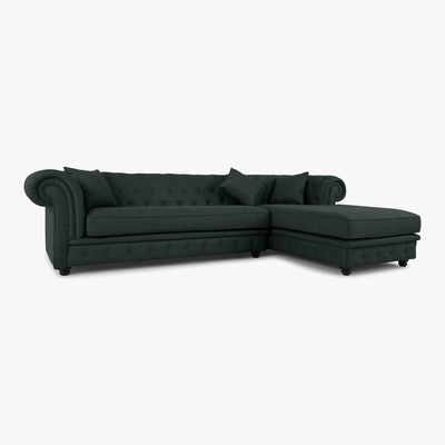 Made.com Branagh Right Hand Facing Chaise End  Corner Sofa, Anthracite Grey
