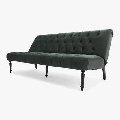 Made.com Slipper Click Clack Sofa Bed, Midnight Grey Velvet
