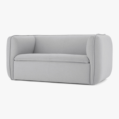 Made.com Berko 2 Seater Sofa, Chalk Grey Cotton