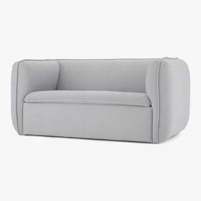 Made.com Berko 2 Seater Sofa, Chalk Grey Cotton