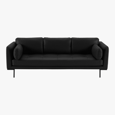 Made.com Harlow 3 Seater Sofa, Denver Black Leather