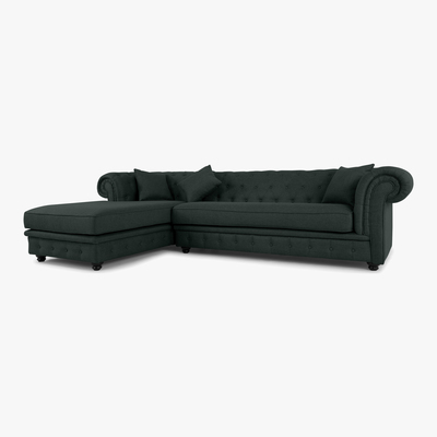 Made.com Branagh Left Hand Facing Chaise End Corner Sofa, Anthracite Grey