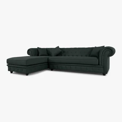 Made.com Branagh Left Hand Facing Chaise End Corner Sofa, Anthracite Grey