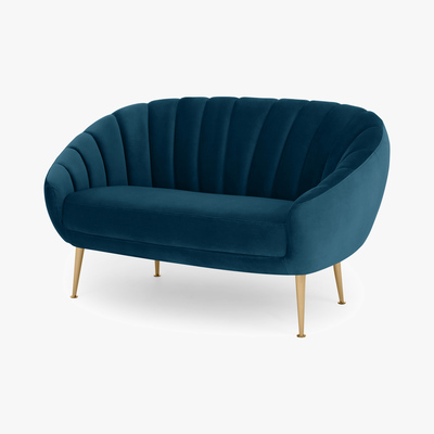 Made.com Primrose 2 Seater Sofa, Velvet Petrol Teal