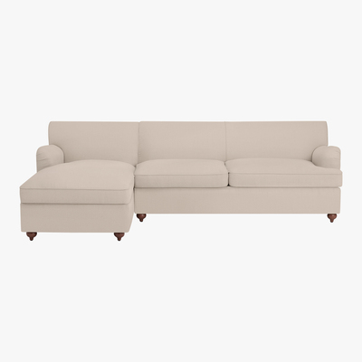 Made.com Orson Left Hand Facing Chaise End Sofa Bed, Natural Weave