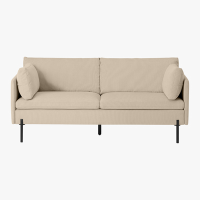 Made.com Zarina Large 2 Seater Sofa, Stone Corduroy Velvet